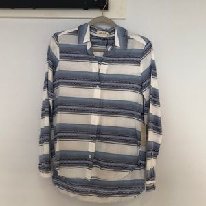 Bella Dahl Fray Hem button down shirt XS new w tag